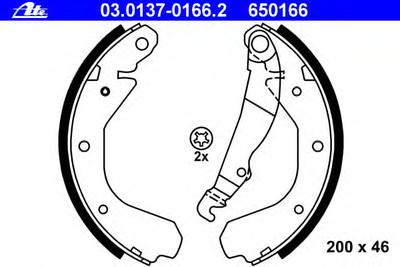 Комплект тормозных колодок ATE 03013701662