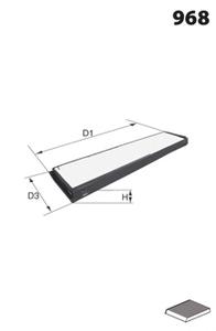 Фильтр, воздух во внутренном пространстве MECAFILTER ELR7191