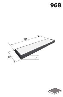 Фильтр, воздух во внутренном пространстве MECAFILTER