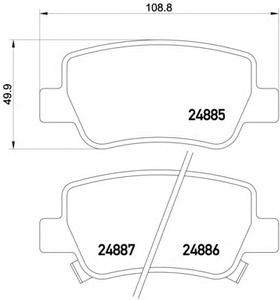 Комплект тормозных колодок, дисковый тормоз TEXTAR 2488516515
