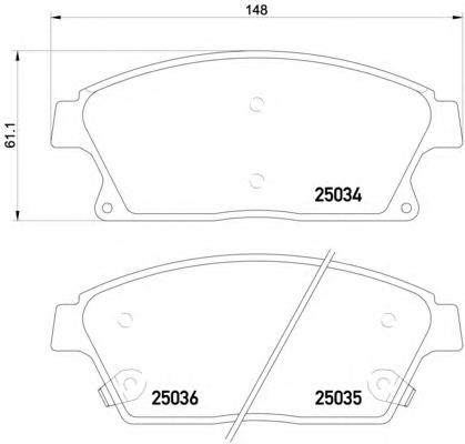 Комплект тормозных колодок, дисковый тормоз TEXTAR