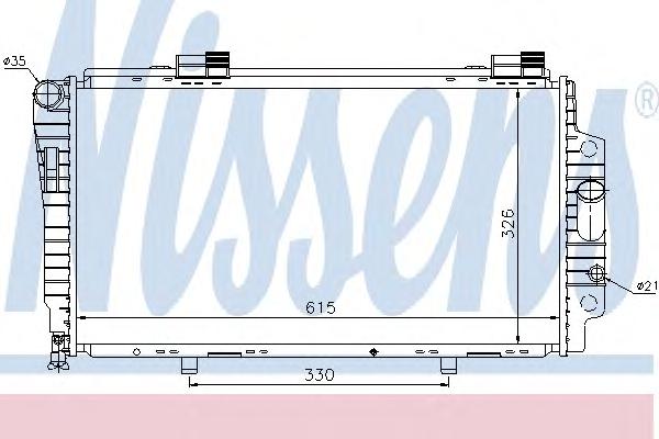 Радиатор, охлаждение двигателя NISSENS