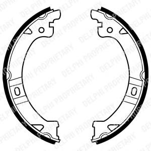 Комплект тормозных колодок, стояночная тормозная система DELPHI LS1977