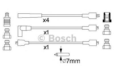 Комплект проводов зажигания BOSCH 0986356834