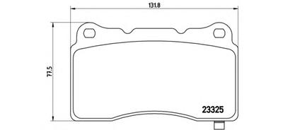 Комплект тормозных колодок, дисковый тормоз BREMBO P09 004