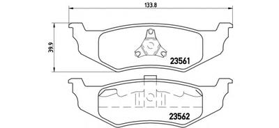 Комплект тормозных колодок, дисковый тормоз BREMBO P11 010