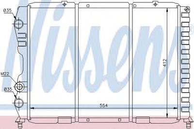 Радиатор, охлаждение двигателя NISSENS 60033