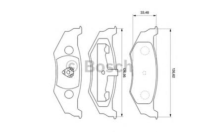 Комплект тормозных колодок, дисковый тормоз BOSCH 0986424585