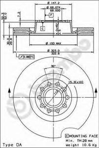 Тормозной диск BREMBO 09.8324.11