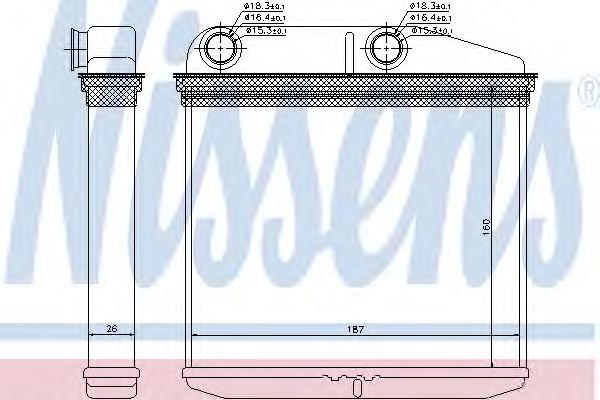 Теплообменник, отопление салона NISSENS