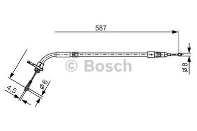 Трос, стояночная тормозная система BOSCH 1987477224