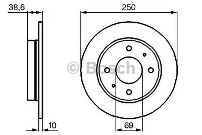 Тормозной диск BOSCH 0986479236
