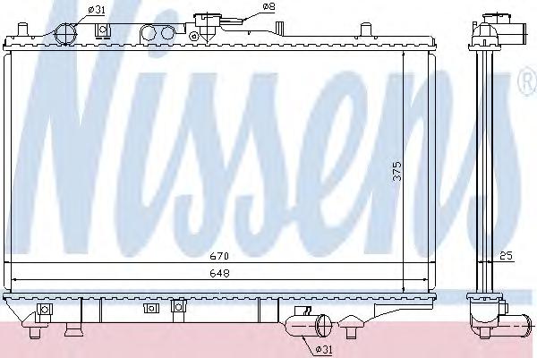 Радиатор, охлаждение двигателя NISSENS