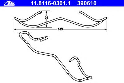 Пружина, тормозной суппорт ATE 11811603011