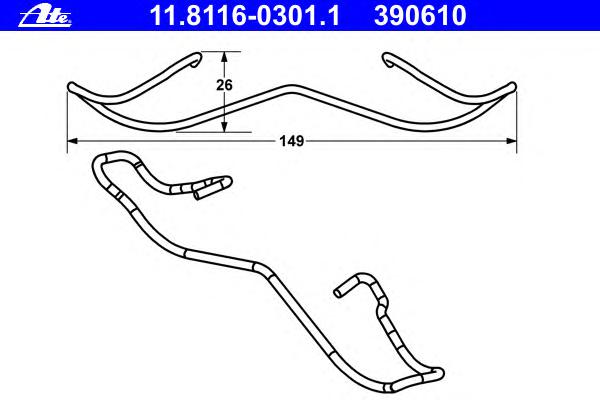 Пружина, тормозной суппорт ATE