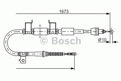 Трос, стояночная тормозная система BOSCH 1987482362