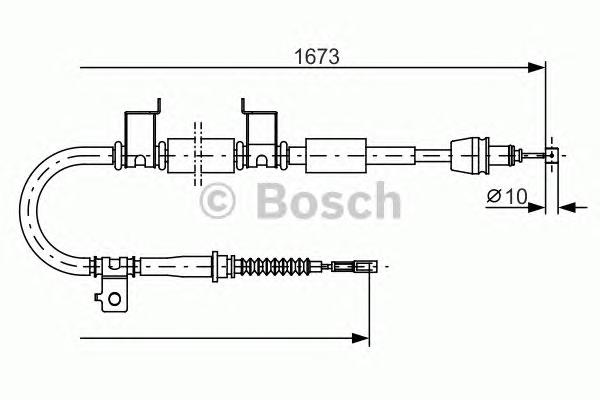 Трос, стояночная тормозная система BOSCH