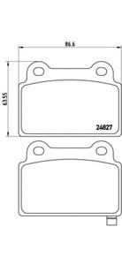 Комплект тормозных колодок, дисковый тормоз BREMBO P54 052