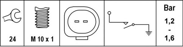 Датчик давления масла HELLA