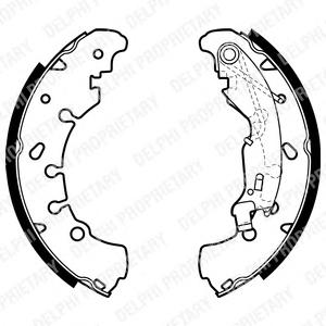 Комплект тормозных колодок DELPHI LS1980