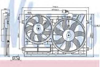 Вентилятор, охлаждение двигателя NISSENS 85644