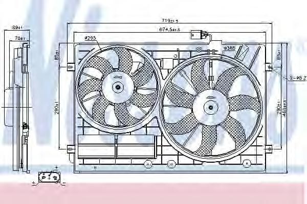 Вентилятор, охлаждение двигателя NISSENS
