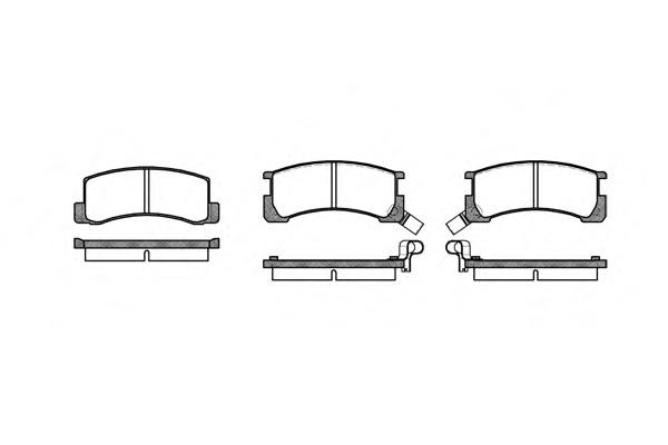 Комплект тормозных колодок, дисковый тормоз ROADHOUSE