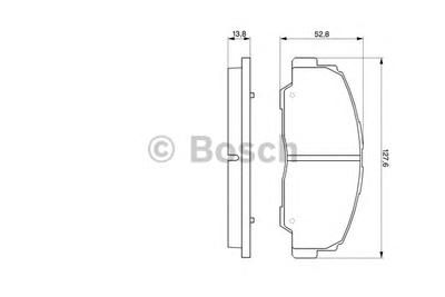 Комплект тормозных колодок, дисковый тормоз BOSCH 0986424297