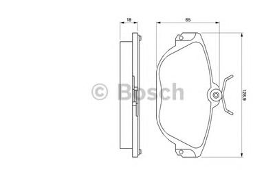Комплект тормозных колодок, дисковый тормоз BOSCH 0986424016