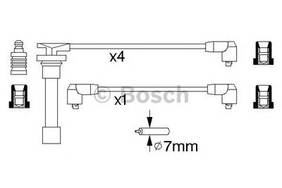 Комплект проводов зажигания BOSCH 0986356799