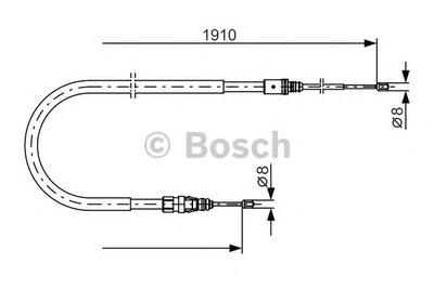 Трос, стояночная тормозная система BOSCH 1987482323