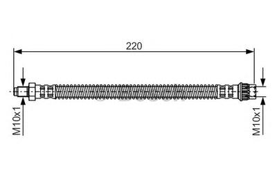 Тормозной шланг BOSCH 1987481090