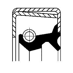 Уплотняющее кольцо, ступица колеса CORTECO 19017041B