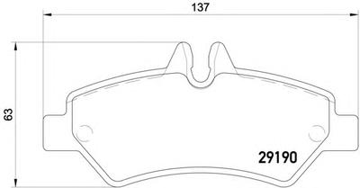 Комплект тормозных колодок, дисковый тормоз TEXTAR 2919001