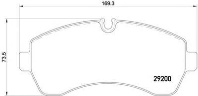 Комплект тормозных колодок, дисковый тормоз TEXTAR 2920002