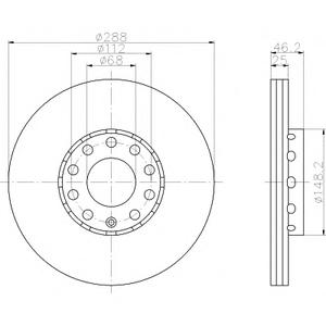 Тормозной диск TEXTAR 92057605