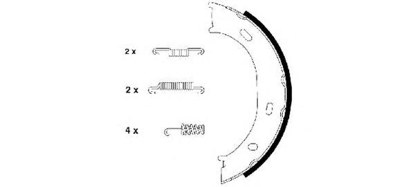 Комплект тормозных колодок, стояночная тормозная система TEXTAR