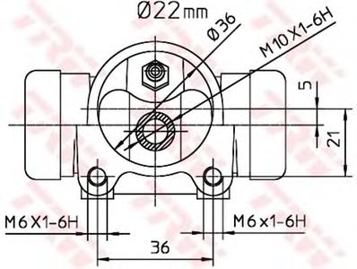 Колесный тормозной цилиндр TRW