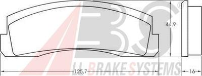 Комплект тормозных колодок, дисковый тормоз A.B.S. 36136