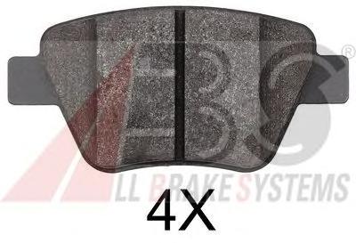 Комплект тормозных колодок, дисковый тормоз A.B.S. 37784