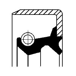 Уплотнительное кольцо вала, насос гидроусилителя CORTECO