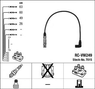 Комплект проводов зажигания NGK RC-VW249