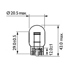 Лампа накаливания, фонарь сигнала тормож./ задний габ. огонь PHILIPS 12066B2