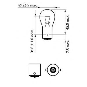 Лампа накаливания, фонарь указателя поворота PHILIPS