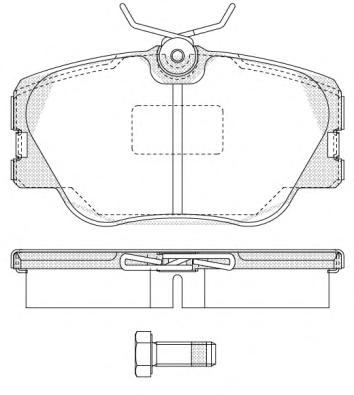 Комплект тормозных колодок, дисковый тормоз REMSA