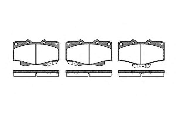 Комплект тормозных колодок, дисковый тормоз REMSA