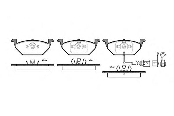 Комплект тормозных колодок, дисковый тормоз REMSA