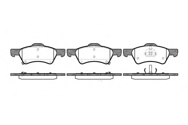 Комплект тормозных колодок, дисковый тормоз REMSA