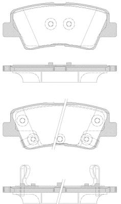 Комплект тормозных колодок, дисковый тормоз REMSA