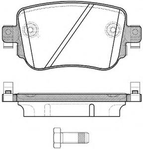 Комплект тормозных колодок, дисковый тормоз REMSA 1549.08